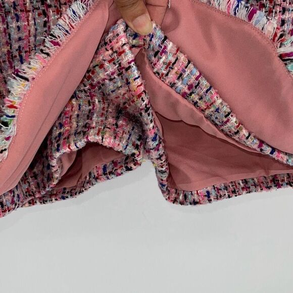 Lovers + Friends Revolve Dahlia Pink Barbie Tweed Skort Coquette Size XS - Picture 3 of 11